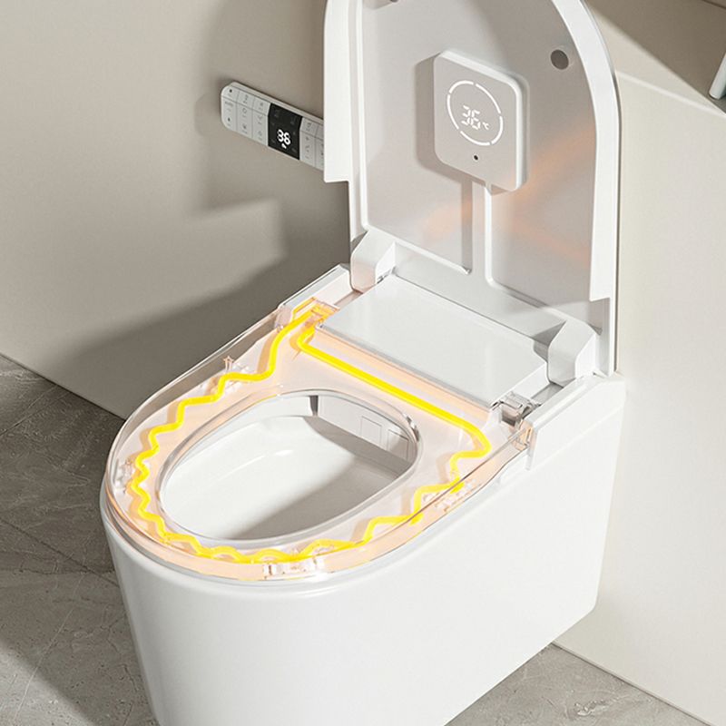 White Wall Hung Toilet Set with Temperature Control and Foot Sensor Clearhalo 'Bathroom Remodel & Bathroom Fixtures' 'Bidets' 'Home Improvement' 'home_improvement' 'home_improvement_bidets' 'Toilets & Bidets' 1200x1200_bb065643-4bc6-4c52-940f-bf2b3d328ea0