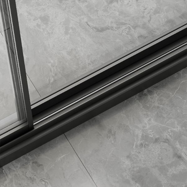 Transparent Tempered Shower Bath Door Double Sliding Framed Shower Doors Clearhalo 'Bathroom Remodel & Bathroom Fixtures' 'Home Improvement' 'home_improvement' 'home_improvement_shower_tub_doors' 'Shower and Tub Doors' 'shower_tub_doors' 'Showers & Bathtubs' 1200x1200_bb351185-3a08-4b47-b7d7-bb47a53108db