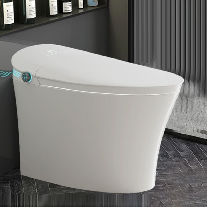 Ceramic Elongated Floor Standing Bidet in White with Heated Seat Clearhalo 'Bathroom Remodel & Bathroom Fixtures' 'Bidets' 'Home Improvement' 'home_improvement' 'home_improvement_bidets' 'Toilets & Bidets' 1200x1200_bb383e19-bdea-43bf-a8fb-ed42772eeeb9
