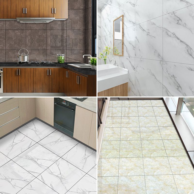Modern Tile Flooring PVC Peel and Stick Marble Look Mildew Resistant Vinyl Tile Clearhalo 'Flooring 'Home Improvement' 'home_improvement' 'home_improvement_vinyl_flooring' 'Vinyl Flooring' 'vinyl_flooring' Walls and Ceiling' 1200x1200_bb6c36ca-3722-4f2c-9ae1-9a940c4978ee