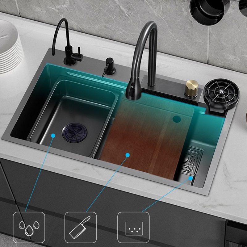 Single Basin Kitchen Sink Contemporary Stainless Steel Kitchen Sink Clearhalo 'Home Improvement' 'home_improvement' 'home_improvement_kitchen_sinks' 'Kitchen Remodel & Kitchen Fixtures' 'Kitchen Sinks & Faucet Components' 'Kitchen Sinks' 'kitchen_sinks' 1200x1200_bb6ce30a-4af0-4b61-8b51-855d18c7b305