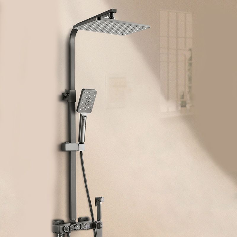 Contemporary Shower System Handheld Shower Head Slide Bar Wall Mounted Shower Set Clearhalo 'Bathroom Remodel & Bathroom Fixtures' 'Home Improvement' 'home_improvement' 'home_improvement_shower_faucets' 'Shower Faucets & Systems' 'shower_faucets' 'Showers & Bathtubs Plumbing' 'Showers & Bathtubs' 1200x1200_bb73981f-984a-46c8-8a72-2a14a2f26efd