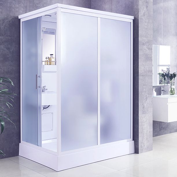 Modern Frosted Shower Stall Rectangle Tempered Shower Stall for Bathroom Clearhalo 'Bathroom Remodel & Bathroom Fixtures' 'Home Improvement' 'home_improvement' 'home_improvement_shower_stalls_enclosures' 'Shower Stalls & Enclosures' 'shower_stalls_enclosures' 'Showers & Bathtubs' 1200x1200_bb75e3cd-5b40-4716-b5c1-e78ba24fae35