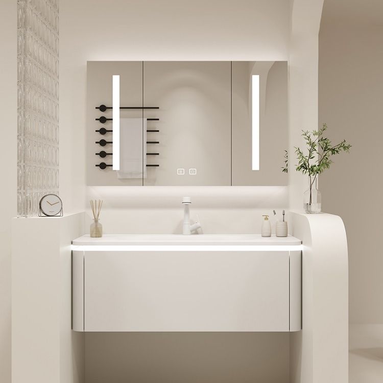 Wall Mount Bathroom Vanity Set Modern Bathroom Sink Vanity with Mirror Clearhalo 'Bathroom Remodel & Bathroom Fixtures' 'Bathroom Vanities' 'bathroom_vanities' 'Home Improvement' 'home_improvement' 'home_improvement_bathroom_vanities' 1200x1200_bba8fa52-24ee-4130-a2e5-65e7bda0297b