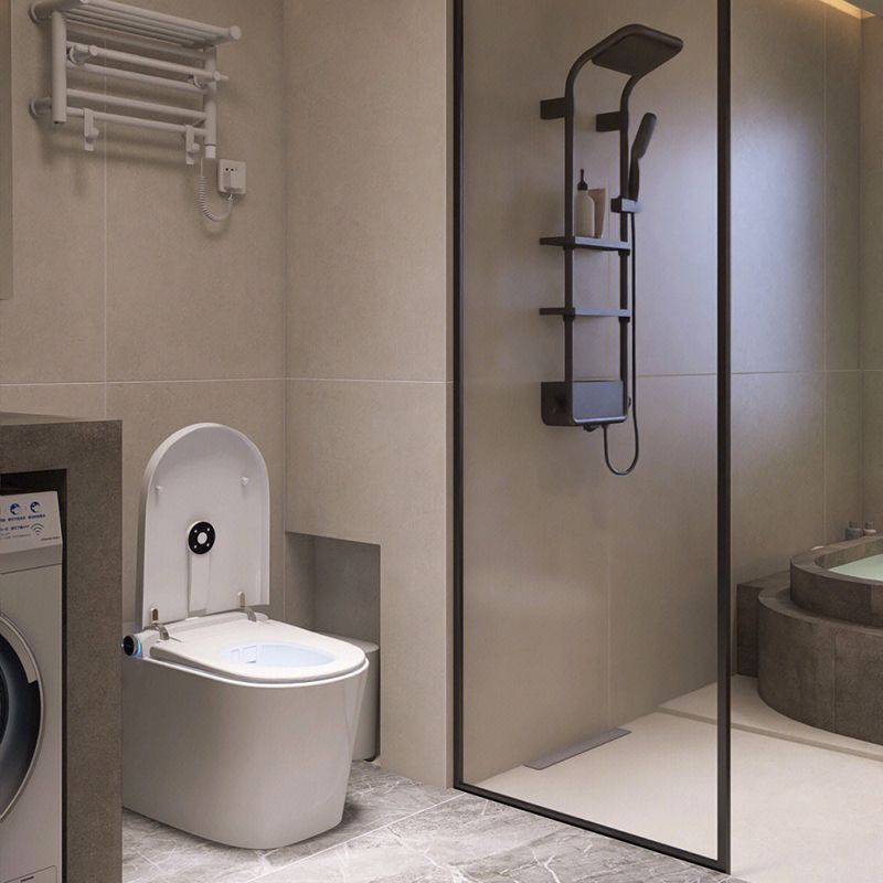 Black Fixed Shower Screen Full Frame Half Partition Shower Door Clearhalo 'Bathroom Remodel & Bathroom Fixtures' 'Home Improvement' 'home_improvement' 'home_improvement_shower_tub_doors' 'Shower and Tub Doors' 'shower_tub_doors' 'Showers & Bathtubs' 1200x1200_bbaf8d8c-29b7-4587-981a-9908e69be883