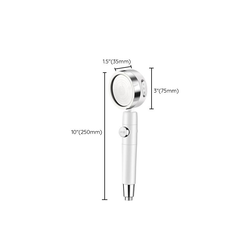 Adjustable Water Flow Shower Head Solid Color 3 Settings Round Handheld Shower Head Clearhalo 'Bathroom Remodel & Bathroom Fixtures' 'Home Improvement' 'home_improvement' 'home_improvement_shower_heads' 'Shower Heads' 'shower_heads' 'Showers & Bathtubs Plumbing' 'Showers & Bathtubs' 1200x1200_bbb7d5a2-5b05-4338-941b-411f6015e098