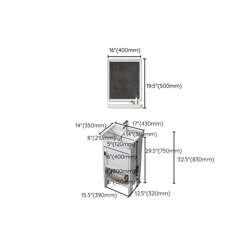 Bathroom Sink Vanity Drawers Doors Mirror Shelf Storage Vanity with Faucet Clearhalo 'Bathroom Remodel & Bathroom Fixtures' 'Bathroom Vanities' 'bathroom_vanities' 'Home Improvement' 'home_improvement' 'home_improvement_bathroom_vanities' 1200x1200_bbd9184d-574b-480b-8042-cde1f9db5d72