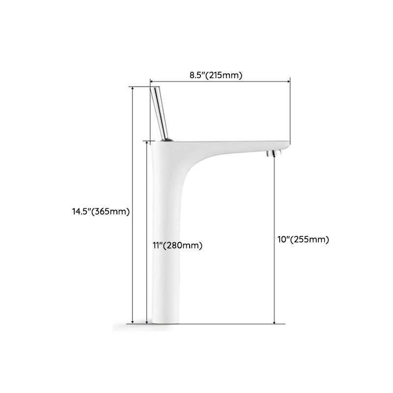 Modern Style Bathroom Sink Faucet with 1-Handle Brass Sink Faucet Clearhalo 'Bathroom Remodel & Bathroom Fixtures' 'Bathroom Sink Faucets' 'Bathroom Sinks & Faucet Components' 'bathroom_sink_faucets' 'Home Improvement' 'home_improvement' 'home_improvement_bathroom_sink_faucets' 1200x1200_bc165c5c-e51c-4915-ba68-10458d4e3630