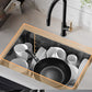 Soundproof Kitchen Sink Overflow Hole Design Stainless Steel Kitchen Sink Clearhalo 'Home Improvement' 'home_improvement' 'home_improvement_kitchen_sinks' 'Kitchen Remodel & Kitchen Fixtures' 'Kitchen Sinks & Faucet Components' 'Kitchen Sinks' 'kitchen_sinks' 1200x1200_bc232da5-a720-403c-96c5-e7d536516645