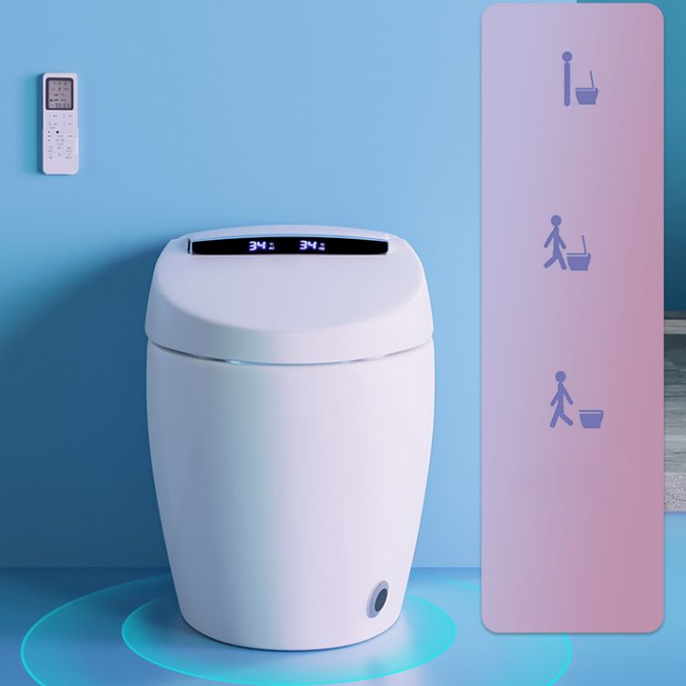 Heated Seat Floor Standing Bidet in White Ceramic Foot Sensor Bidets Clearhalo 'Bathroom Remodel & Bathroom Fixtures' 'Bidets' 'Home Improvement' 'home_improvement' 'home_improvement_bidets' 'Toilets & Bidets' 1200x1200_bc283821-2d60-4614-a36b-eccffe70684d