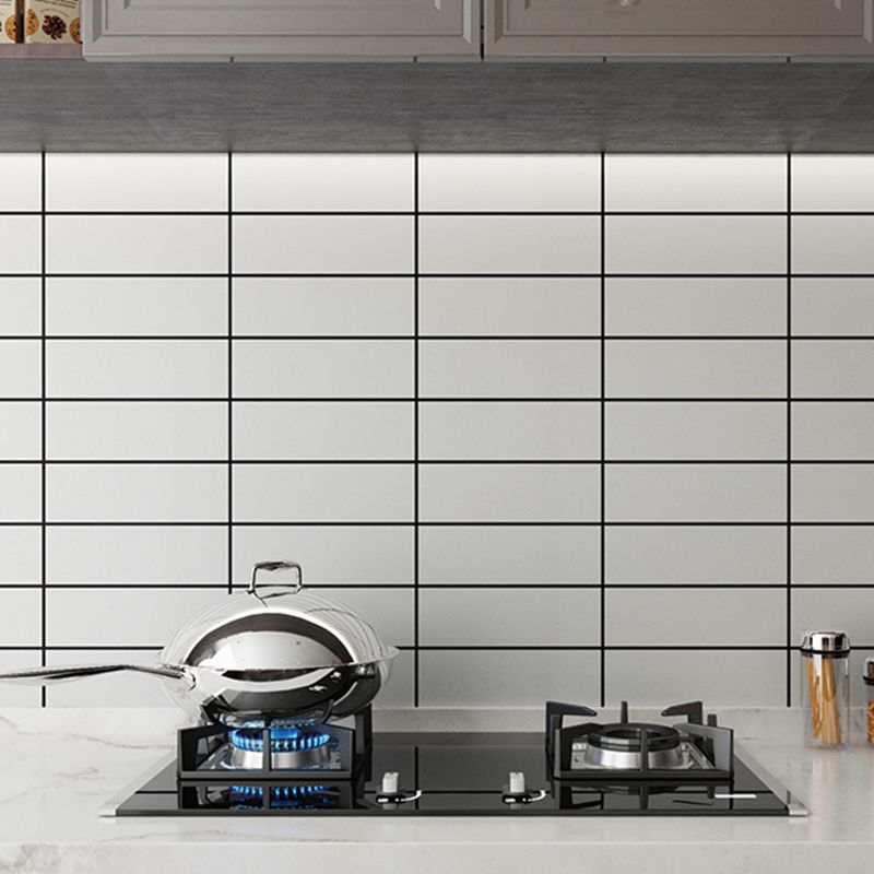 Modern Peel & Stick Field Tile Plastic Rectangular Grid 5 Pack Wallpaper for Kitchen Clearhalo 'Flooring 'Home Improvement' 'home_improvement' 'home_improvement_peel_stick_blacksplash' 'Peel & Stick Backsplash Tile' 'peel_stick_blacksplash' 'Walls & Ceilings' Walls and Ceiling' 1200x1200_bc379449-1d1e-448c-a4bf-6f4e57c6c568