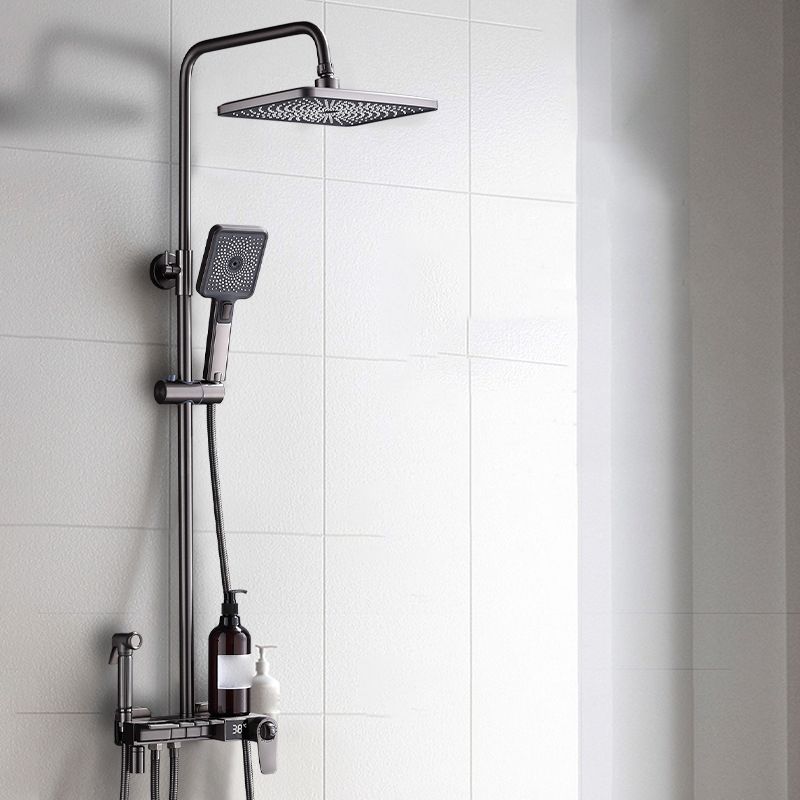 Modern Brass Shower System Adjustable Spray Pattern Shower Set Clearhalo 'Bathroom Remodel & Bathroom Fixtures' 'Home Improvement' 'home_improvement' 'home_improvement_shower_faucets' 'Shower Faucets & Systems' 'shower_faucets' 'Showers & Bathtubs Plumbing' 'Showers & Bathtubs' 1200x1200_bc506639-b4ca-43f5-aff1-ba086f6f47f8