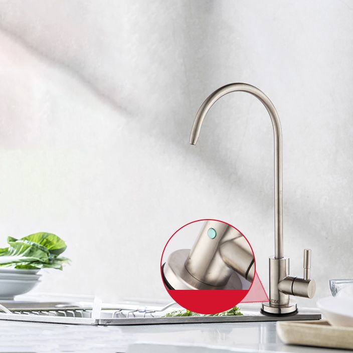 Modern Style Standard Kitchen Faucet Gooseneck 1-Hole Standard Kitchen Faucet Clearhalo 'Home Improvement' 'home_improvement' 'home_improvement_kitchen_faucets' 'Kitchen Faucets' 'Kitchen Remodel & Kitchen Fixtures' 'Kitchen Sinks & Faucet Components' 'kitchen_faucets' 1200x1200_bc57971b-7bcb-41d1-ace8-0250e0fc68df