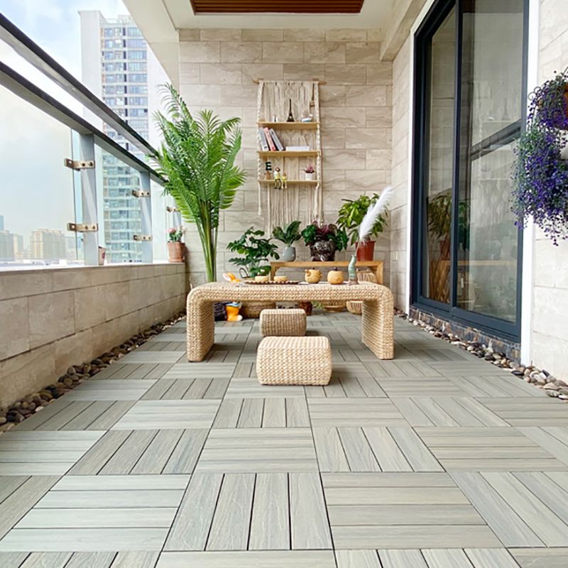 Engineered Square Flooring Tiles Water Resistant Interlocking for Patio Garden Clearhalo 'Flooring 'Hardwood Flooring' 'hardwood_flooring' 'Home Improvement' 'home_improvement' 'home_improvement_hardwood_flooring' Walls and Ceiling' 1200x1200_bc686371-e477-4771-b139-4c5e59702a85