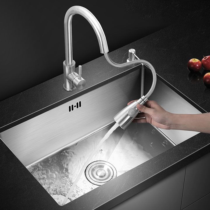 Rectangle Stainless Steel Sink Single Bowl Undermount Kitchen Sink Clearhalo 'Home Improvement' 'home_improvement' 'home_improvement_kitchen_sinks' 'Kitchen Remodel & Kitchen Fixtures' 'Kitchen Sinks & Faucet Components' 'Kitchen Sinks' 'kitchen_sinks' 1200x1200_bc85ae13-3c6b-461e-a0fd-20e2d6528555