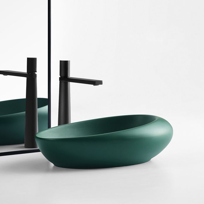 Modern Vessel Bathroom Sink Porcelain Oval Shut-Off Valve Included Vessel Clearhalo 'Bathroom Remodel & Bathroom Fixtures' 'Bathroom Sinks & Faucet Components' 'Bathroom Sinks' 'bathroom_sink' 'Home Improvement' 'home_improvement' 'home_improvement_bathroom_sink' 1200x1200_bc9059b5-fcf7-4c69-8e99-d87f7db67bad