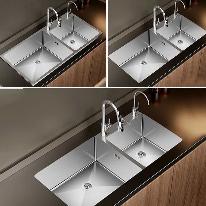 Classic Sink Set Stainless Steel Friction Resistant Sink Set for Kitchen Clearhalo 'Home Improvement' 'home_improvement' 'home_improvement_kitchen_sinks' 'Kitchen Remodel & Kitchen Fixtures' 'Kitchen Sinks & Faucet Components' 'Kitchen Sinks' 'kitchen_sinks' 1200x1200_bc9ad7cb-d2a6-4e20-abfd-b6b43a5f2fd1