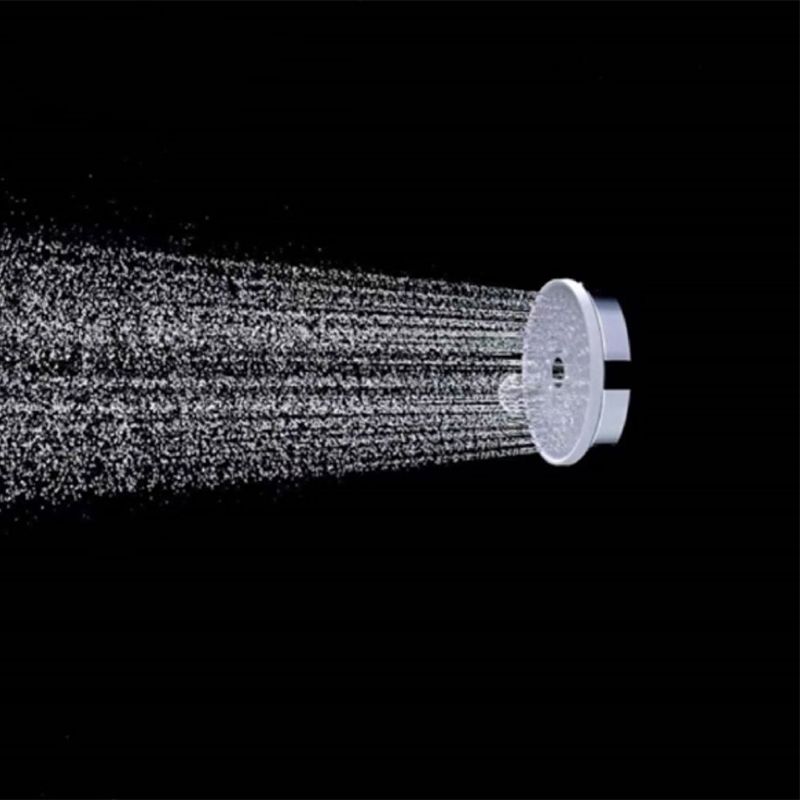 Matte Black Handheld Shower Head Modern 3-Jet Round Wall-Mount Handheld Shower Head Clearhalo 'Bathroom Remodel & Bathroom Fixtures' 'Home Improvement' 'home_improvement' 'home_improvement_shower_heads' 'Shower Heads' 'shower_heads' 'Showers & Bathtubs Plumbing' 'Showers & Bathtubs' 1200x1200_bca8d57f-3017-4a73-93cf-3382939f2f5a