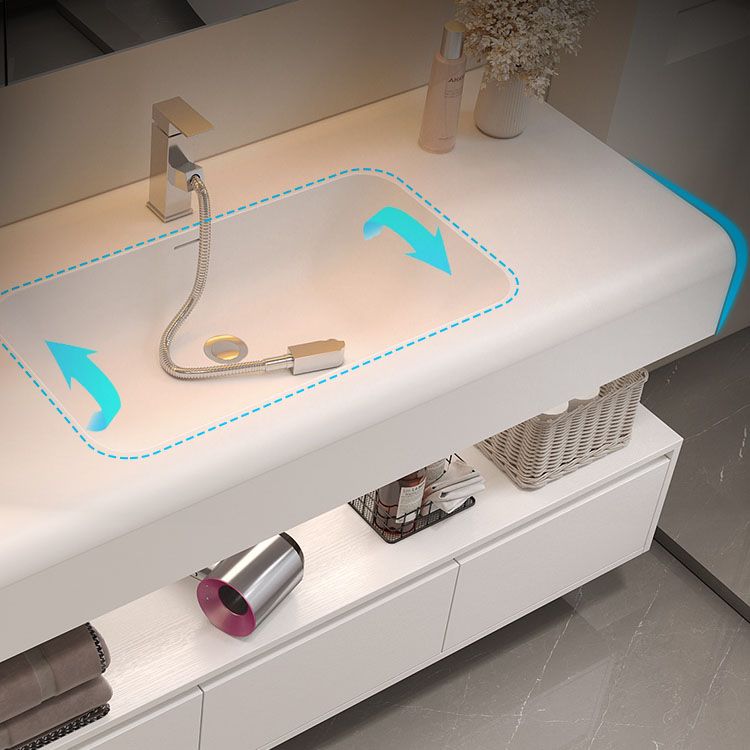 Mirror Included Wall Mount Sink Vanity with Faucet Sink for Bathroom Clearhalo 'Bathroom Remodel & Bathroom Fixtures' 'Bathroom Vanities' 'bathroom_vanities' 'Home Improvement' 'home_improvement' 'home_improvement_bathroom_vanities' 1200x1200_bca9e69d-a51c-4ced-9c54-0f933eb481c6