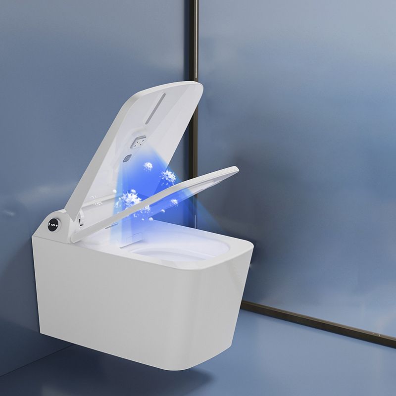 White Elongated Wall Mounted Bidet Deodorizing Wall Hung Toilet Set with Heated Seat Clearhalo 'Bathroom Remodel & Bathroom Fixtures' 'Bidets' 'Home Improvement' 'home_improvement' 'home_improvement_bidets' 'Toilets & Bidets' 1200x1200_bcb21fda-0aef-4c43-b898-ef7a0d6e2e13