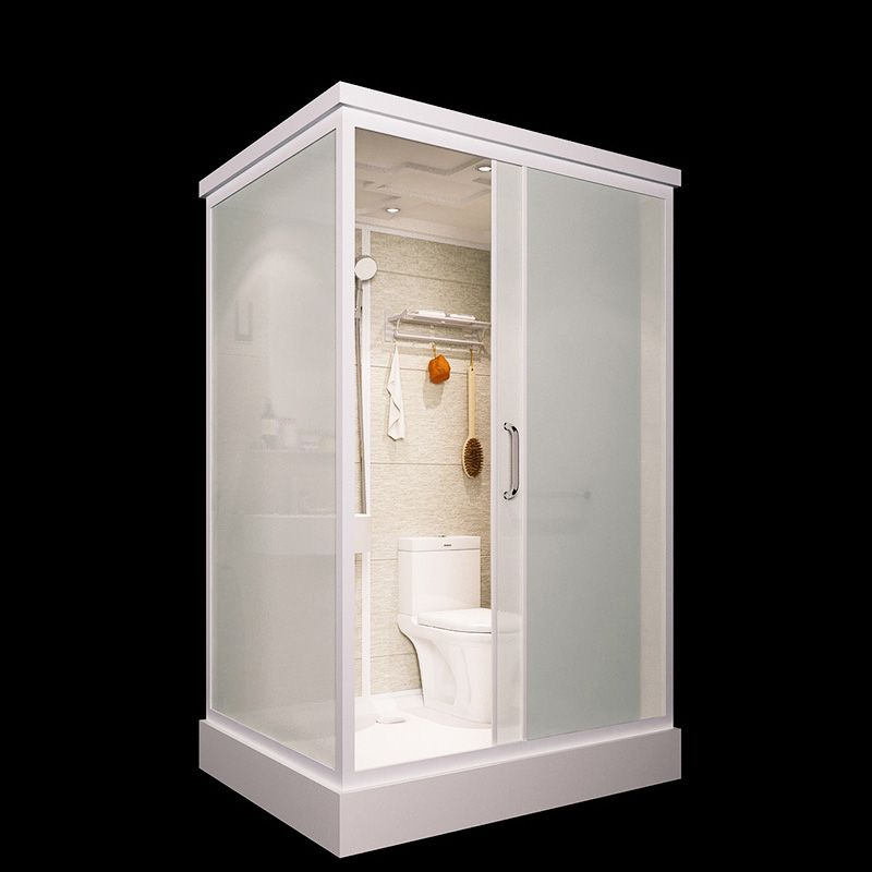 Sliding Doors Shower Stall with Base Included Framed Shower Stall in White Clearhalo 'Bathroom Remodel & Bathroom Fixtures' 'Home Improvement' 'home_improvement' 'home_improvement_shower_stalls_enclosures' 'Shower Stalls & Enclosures' 'shower_stalls_enclosures' 'Showers & Bathtubs' 1200x1200_bccab0b5-beb5-49c5-98b1-7a7870528e19