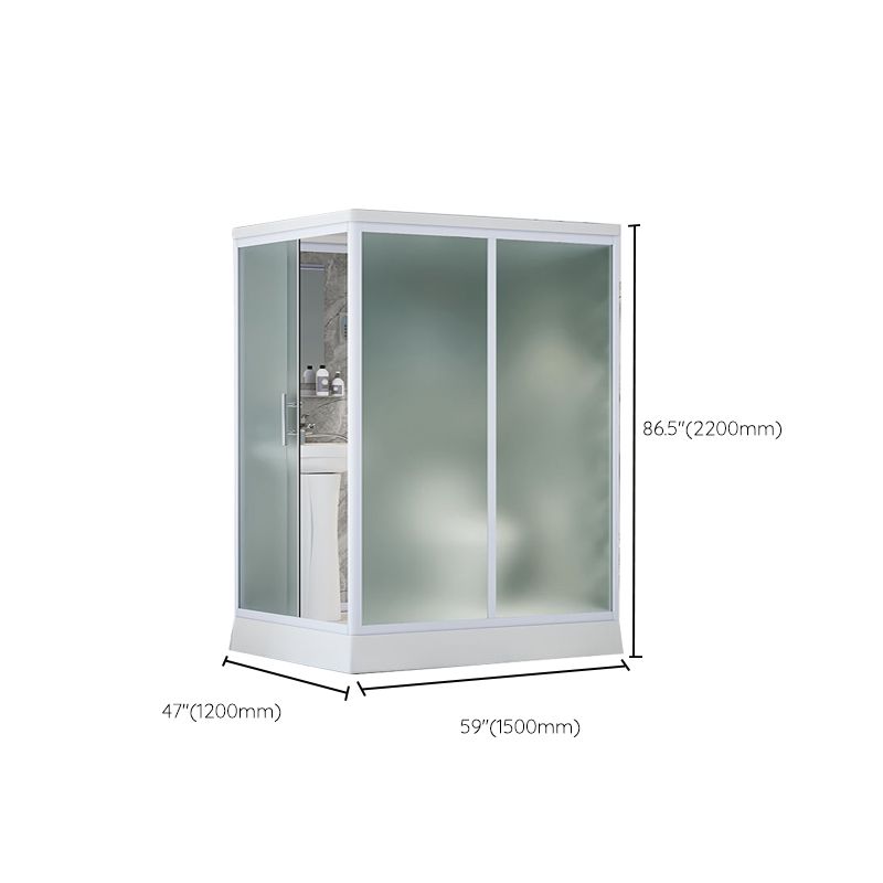 Contemporary Shower Stall Frosted Shower Stall with White Base Clearhalo 'Bathroom Remodel & Bathroom Fixtures' 'Home Improvement' 'home_improvement' 'home_improvement_shower_stalls_enclosures' 'Shower Stalls & Enclosures' 'shower_stalls_enclosures' 'Showers & Bathtubs' 1200x1200_bcce9915-b088-45dd-a7ec-22bbbd4f051e