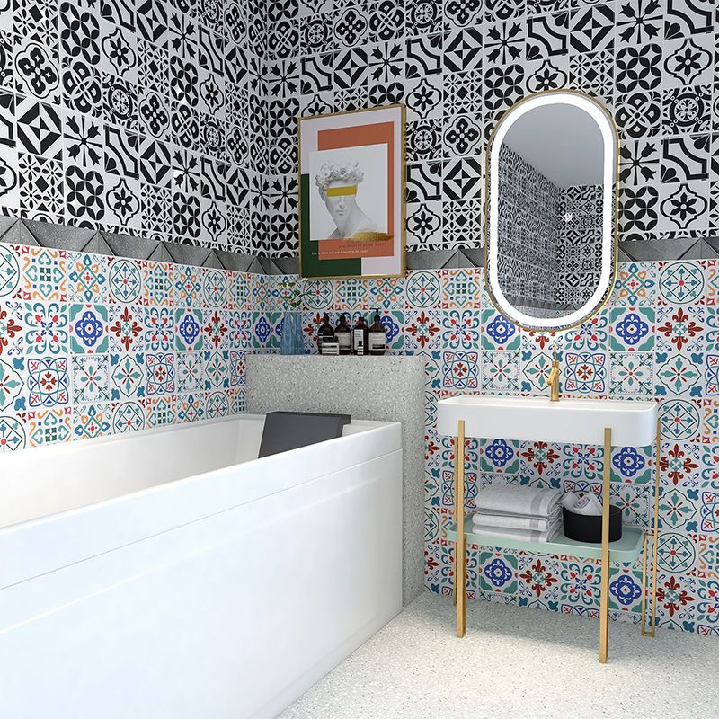 Square Print Plastic Peel & Stick Tile Field Tile for Backsplash Wall Clearhalo 'Flooring 'Home Improvement' 'home_improvement' 'home_improvement_peel_stick_blacksplash' 'Peel & Stick Backsplash Tile' 'peel_stick_blacksplash' 'Walls & Ceilings' Walls and Ceiling' 1200x1200_bcfd9d6d-c638-4137-aefd-724d87fd42d2