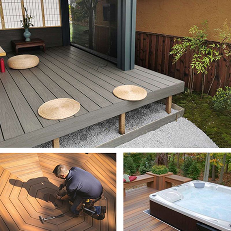 Modern Outdoor Floor Tile Wooden Waterproof Anti Slip Floor Tile Clearhalo 'Flooring 'Hardwood Flooring' 'hardwood_flooring' 'Home Improvement' 'home_improvement' 'home_improvement_hardwood_flooring' Walls and Ceiling' 1200x1200_bcfe1e3c-156c-475b-afdb-88ac129a0cfe