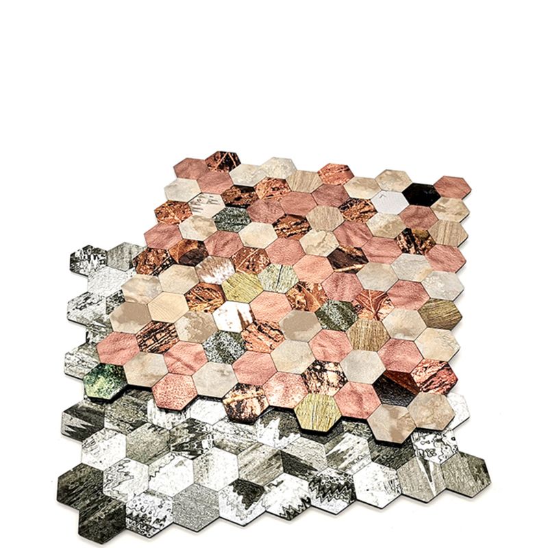 Water Resistant Peel & Stick Tile Hexagonal Mosaic Tile for Backsplash Wall Clearhalo 'Flooring 'Home Improvement' 'home_improvement' 'home_improvement_peel_stick_blacksplash' 'Peel & Stick Backsplash Tile' 'peel_stick_blacksplash' 'Walls & Ceilings' Walls and Ceiling' 1200x1200_bd0126bc-5b8b-4684-82d4-57e51204bf0d