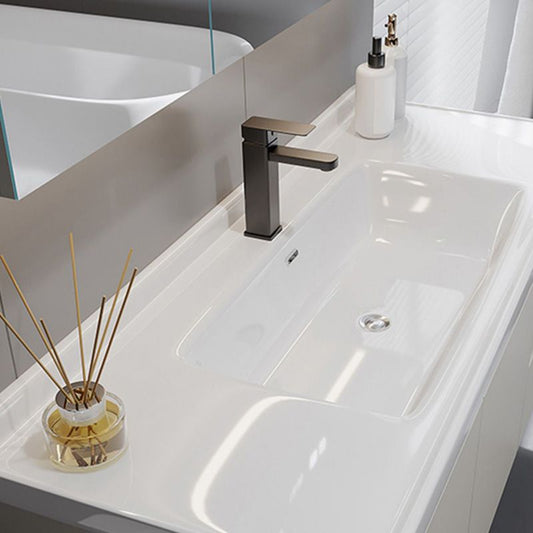 White Solid Wood Rectangular Modern Wall Mount Bathroom Vanity Set Clearhalo 'Bathroom Remodel & Bathroom Fixtures' 'Bathroom Vanities' 'bathroom_vanities' 'Home Improvement' 'home_improvement' 'home_improvement_bathroom_vanities' 1200x1200_bd015092-fc37-41a9-a451-73b4825dd0e7