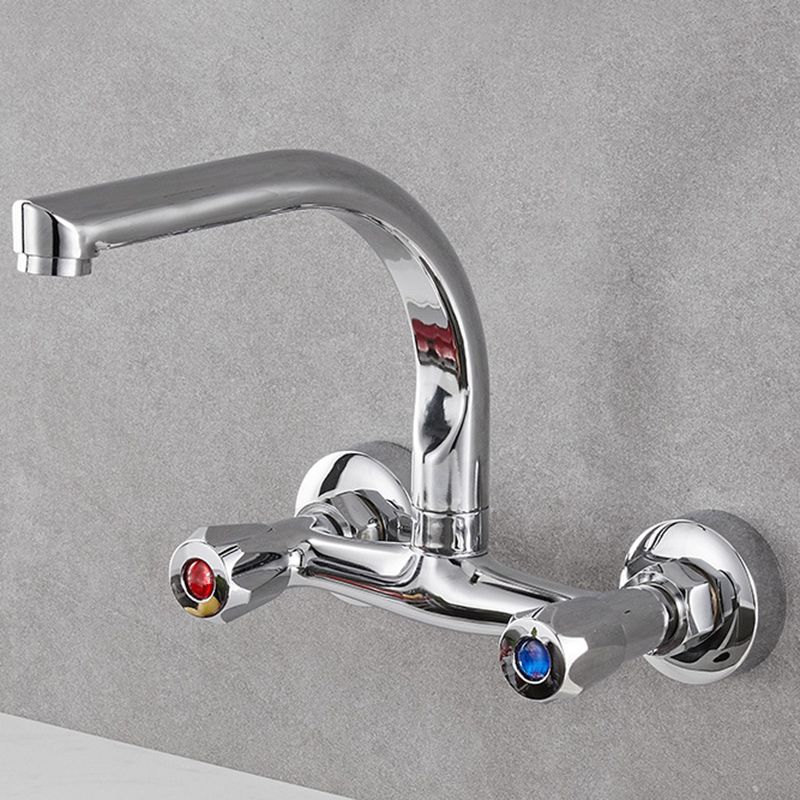 Modern Kitchen Tub Faucet Knob Two Handle Wall Mounted Faucet Clearhalo 'Home Improvement' 'home_improvement' 'home_improvement_kitchen_faucets' 'Kitchen Faucets' 'Kitchen Remodel & Kitchen Fixtures' 'Kitchen Sinks & Faucet Components' 'kitchen_faucets' 1200x1200_bd0aaa9b-968d-4fc1-8e2e-96fd1f0688b1