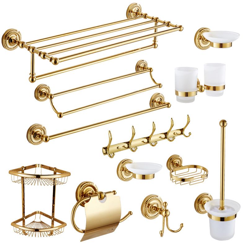Traditional Golden Bath Hardware Set Copper Bathroom Accessory Kit Clearhalo 'Bathroom Hardware Sets' 'Bathroom Hardware' 'Bathroom Remodel & Bathroom Fixtures' 'bathroom_hardware_sets' 'Home Improvement' 'home_improvement' 'home_improvement_bathroom_hardware_sets' 1200x1200_bd2e1267-f873-41d6-b305-8e268c3a8f88