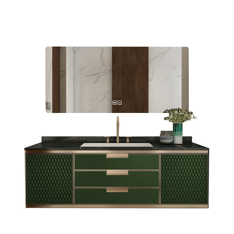 Gorgeous Green Sink Vanity Wall Mount Wooden Bathroom Vanity with Drawers Clearhalo 'Bathroom Remodel & Bathroom Fixtures' 'Bathroom Vanities' 'bathroom_vanities' 'Home Improvement' 'home_improvement' 'home_improvement_bathroom_vanities' 1200x1200_bd365173-85b3-456d-b41b-04ebbc07e551