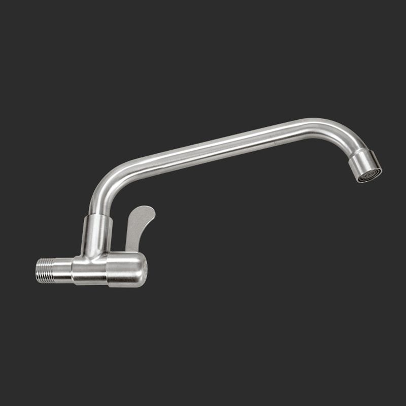 Modern Faucets 1-Handle and 1-Hole Single Level Stainless Steel Bar Faucet Clearhalo 'Home Improvement' 'home_improvement' 'home_improvement_kitchen_faucets' 'Kitchen Faucets' 'Kitchen Remodel & Kitchen Fixtures' 'Kitchen Sinks & Faucet Components' 'kitchen_faucets' 1200x1200_bd37cabb-3438-4573-a484-57d66012d187