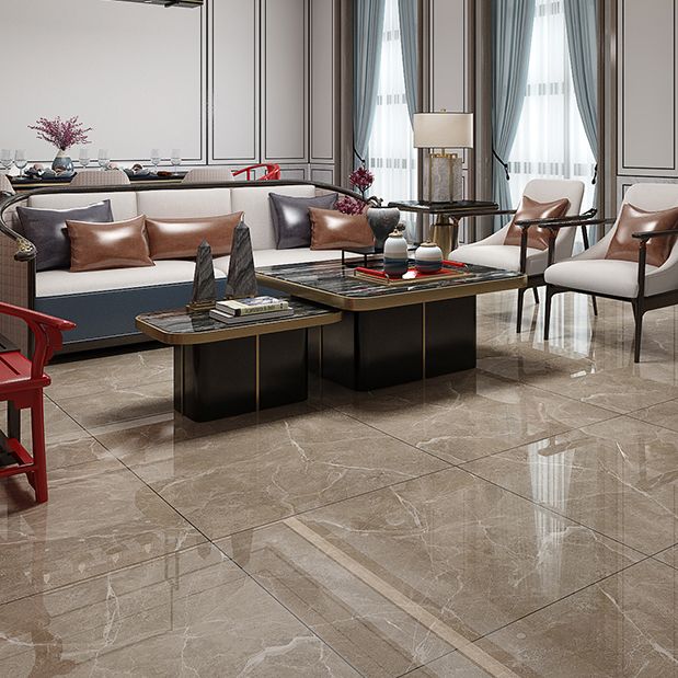 Simple Square Tile Porcelain Marble Pattern Polished Floor and Wall Tile Clearhalo 'Floor Tiles & Wall Tiles' 'floor_tiles_wall_tiles' 'Flooring 'Home Improvement' 'home_improvement' 'home_improvement_floor_tiles_wall_tiles' Walls and Ceiling' 1200x1200_bd3a96b1-4f52-49ab-9dc7-ea9398be8c1f