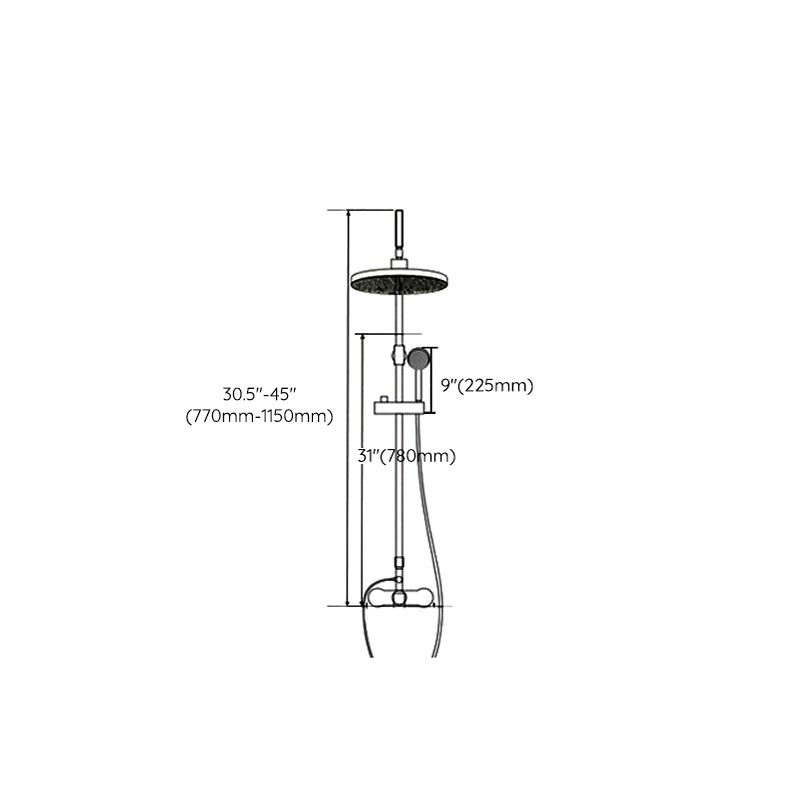 Modern Shower System Stainless Steel Adjustable Shower Head Shower Trim Clearhalo 'Bathroom Remodel & Bathroom Fixtures' 'Home Improvement' 'home_improvement' 'home_improvement_shower_faucets' 'Shower Faucets & Systems' 'shower_faucets' 'Showers & Bathtubs Plumbing' 'Showers & Bathtubs' 1200x1200_bd7778de-09d6-4328-984e-3f8eba858b05