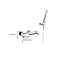 Contemporary Wall Mounted Copper Freestanding Tub Filler Single Handle Faucet Clearhalo 'Bathroom Remodel & Bathroom Fixtures' 'Bathtub Faucets' 'bathtub_faucets' 'Home Improvement' 'home_improvement' 'home_improvement_bathtub_faucets' 1200x1200_bd780b1e-24bd-4df6-a791-364a21790fa1