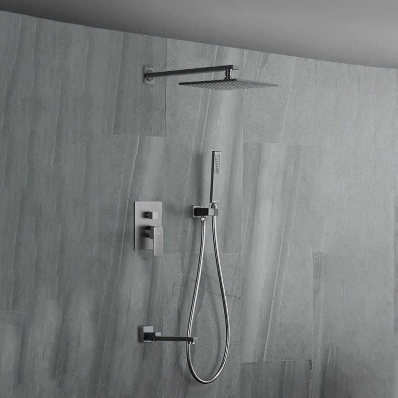 Modern Style Shower System Copper Rectangle Ceiling Mounted Shower System Clearhalo 'Bathroom Remodel & Bathroom Fixtures' 'Home Improvement' 'home_improvement' 'home_improvement_shower_faucets' 'Shower Faucets & Systems' 'shower_faucets' 'Showers & Bathtubs Plumbing' 'Showers & Bathtubs' 1200x1200_bd87c8b7-8500-4b5f-a977-34d0f8457acc