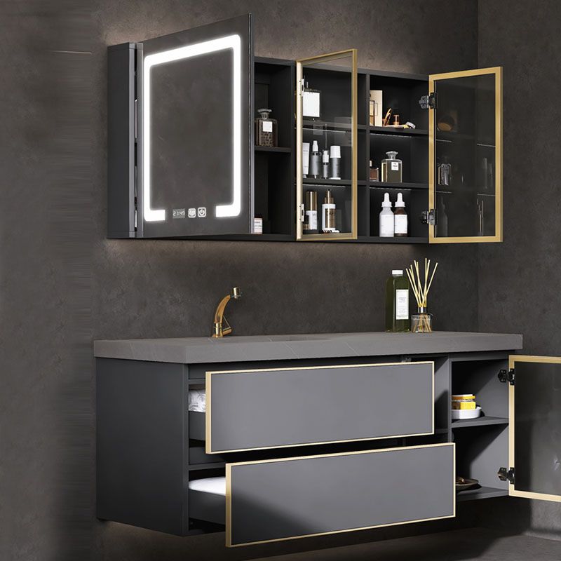 Wall Mount Mirror Included Bathroom Sink Vanity with Sink Faucet Clearhalo 'Bathroom Remodel & Bathroom Fixtures' 'Bathroom Vanities' 'bathroom_vanities' 'Home Improvement' 'home_improvement' 'home_improvement_bathroom_vanities' 1200x1200_bd9758c4-e326-48c9-965b-5f444d726ea4