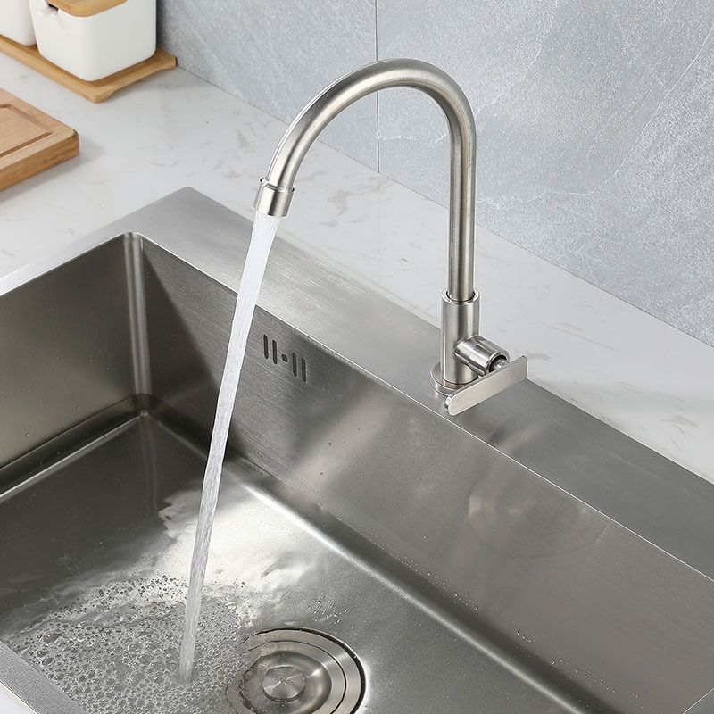Contemporary Single Handle Kitchen Faucet Pull down 1-Hold Bar Faucet Clearhalo 'Home Improvement' 'home_improvement' 'home_improvement_kitchen_faucets' 'Kitchen Faucets' 'Kitchen Remodel & Kitchen Fixtures' 'Kitchen Sinks & Faucet Components' 'kitchen_faucets' 1200x1200_bd9ae68c-1751-4455-9fb3-9c8bc9e61cbb