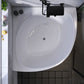 White Acrylic Corner Soaking Bath Modern Back to Wall Bathtub Clearhalo 'Bathroom Remodel & Bathroom Fixtures' 'Bathtubs' 'Home Improvement' 'home_improvement' 'home_improvement_bathtubs' 'Showers & Bathtubs' 1200x1200_bd9e2233-2233-4291-8744-5b813889aa96