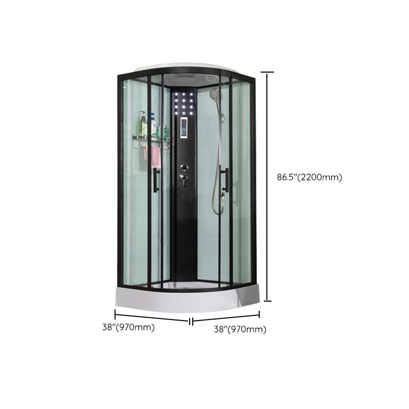 Tempered Easy Clean Glass Glass Tub & Shower Kit Double Sliding Shower Stall Clearhalo 'Bathroom Remodel & Bathroom Fixtures' 'Home Improvement' 'home_improvement' 'home_improvement_shower_stalls_enclosures' 'Shower Stalls & Enclosures' 'shower_stalls_enclosures' 'Showers & Bathtubs' 1200x1200_bd9ea252-0247-4a1d-92a7-b2c66e58920c