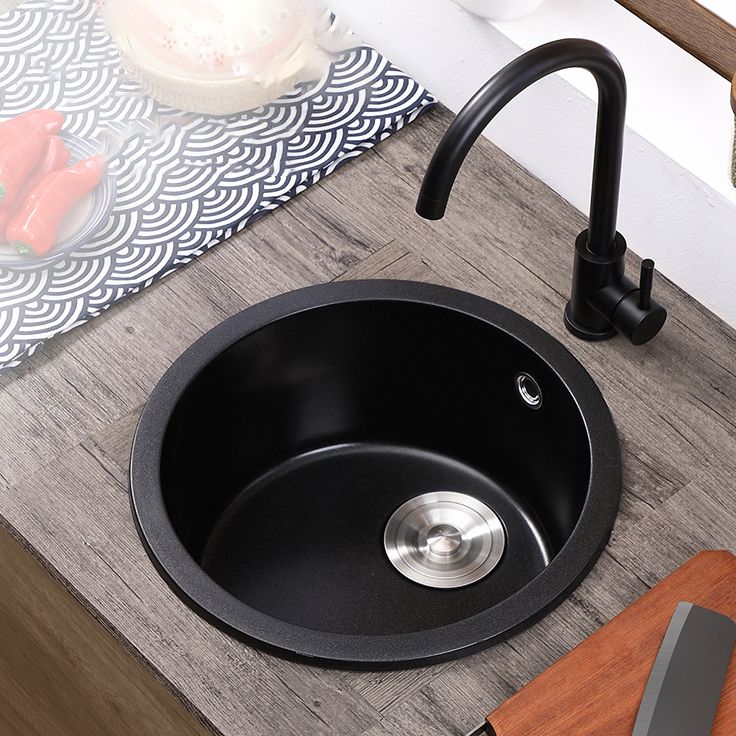 Quartz Kitchen Sink Modern Single Bowl Kitchen Sink with Round Shape Clearhalo 'Home Improvement' 'home_improvement' 'home_improvement_kitchen_sinks' 'Kitchen Remodel & Kitchen Fixtures' 'Kitchen Sinks & Faucet Components' 'Kitchen Sinks' 'kitchen_sinks' 1200x1200_bdaf1a8a-0d42-4b3a-bd20-20d2dcc46be9