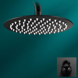 Black Round Fixed Shower Head Modern Style Wall-Mount Showerhead Clearhalo 'Bathroom Remodel & Bathroom Fixtures' 'Home Improvement' 'home_improvement' 'home_improvement_shower_heads' 'Shower Heads' 'shower_heads' 'Showers & Bathtubs Plumbing' 'Showers & Bathtubs' 1200x1200_bdb4b9f6-52ca-4492-b039-c3b0c408b1f1
