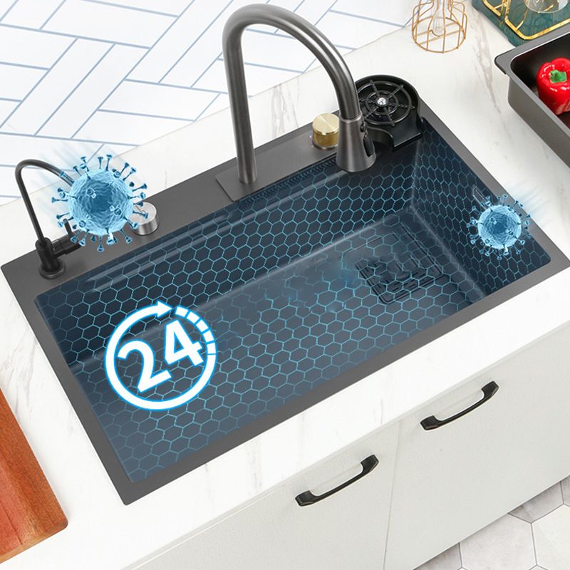Contemporary Kitchen Sink Stainless Steel Friction Resistant Kitchen Sink with Faucet Clearhalo 'Home Improvement' 'home_improvement' 'home_improvement_kitchen_sinks' 'Kitchen Remodel & Kitchen Fixtures' 'Kitchen Sinks & Faucet Components' 'Kitchen Sinks' 'kitchen_sinks' 1200x1200_bdc0a83c-4ae4-4b44-b0b8-db6b96b98b3a