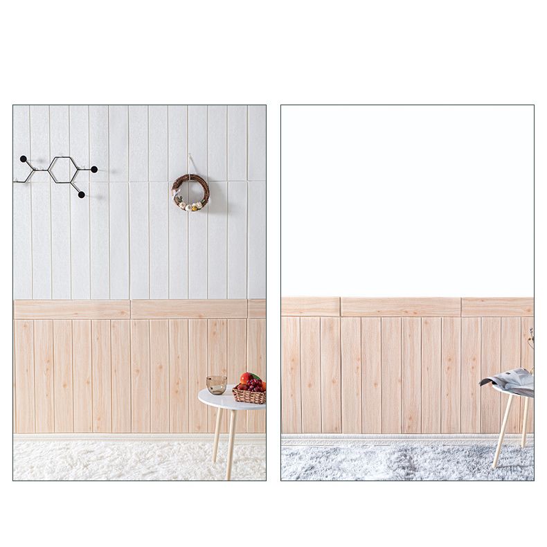 Modern Indoor Wall Tile Peel and Press Waterproof Wall Tile with Wood Look Clearhalo 'Flooring 'Home Improvement' 'home_improvement' 'home_improvement_wall_paneling' 'Wall Paneling' 'wall_paneling' 'Walls & Ceilings' Walls and Ceiling' 1200x1200_bdcae909-a3cd-4c2d-b96b-745cd4302a01