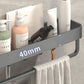 Modern Grey 2-Piece Bathroom Accessory Set, Matte Grey, Bath Shelf Clearhalo 'Bathroom Hardware Sets' 'Bathroom Hardware' 'Bathroom Remodel & Bathroom Fixtures' 'bathroom_hardware_sets' 'Home Improvement' 'home_improvement' 'home_improvement_bathroom_hardware_sets' 1200x1200_bdd6ae7a-4447-4afb-aa24-b46e6f434c76