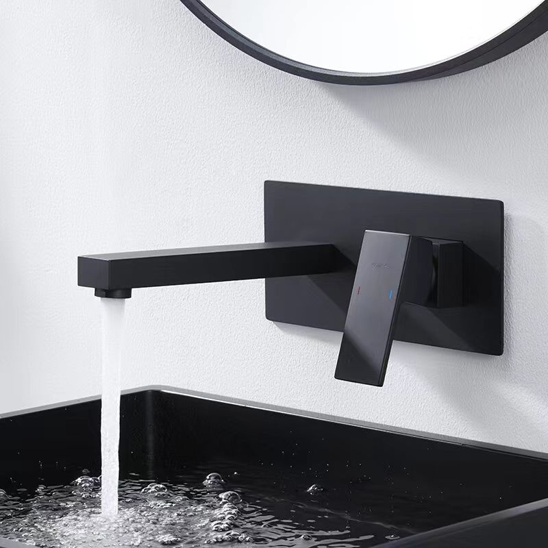Modern Tub Faucet One Handle Copper Wall Mounted Bath Faucet Trim Clearhalo 'Bathroom Remodel & Bathroom Fixtures' 'Bathtub Faucets' 'bathtub_faucets' 'Home Improvement' 'home_improvement' 'home_improvement_bathtub_faucets' 1200x1200_bddadb74-80bd-44fc-90a4-2b1d8280da5f