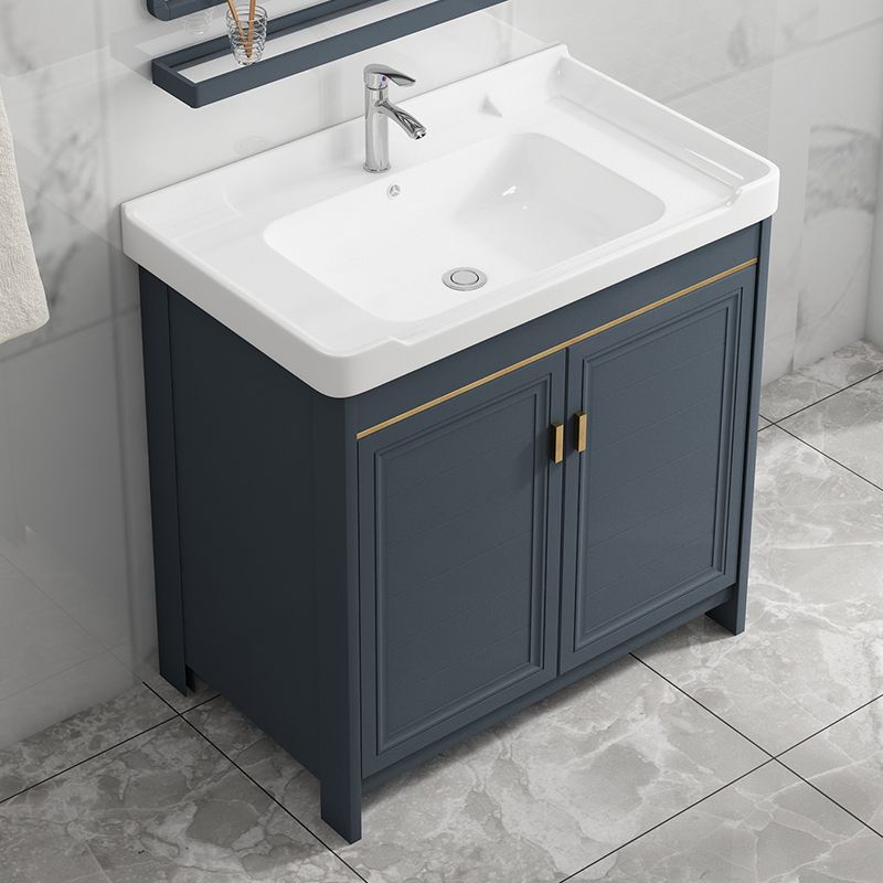 Modern Vanity Set Blue Drawer Ceramic Sink Faucet Vanity with Mirror Clearhalo 'Bathroom Remodel & Bathroom Fixtures' 'Bathroom Vanities' 'bathroom_vanities' 'Home Improvement' 'home_improvement' 'home_improvement_bathroom_vanities' 1200x1200_bddefd78-3247-48a9-b60d-680ba0022484