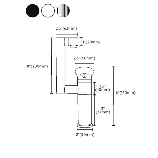 Contemporary Centerset Faucet Lever Handles Single Hole Solid Brass Circular Faucet